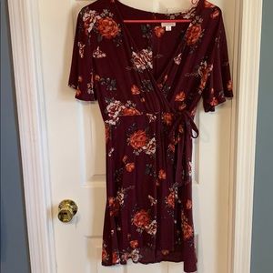 Faux Wrap Dress Floral